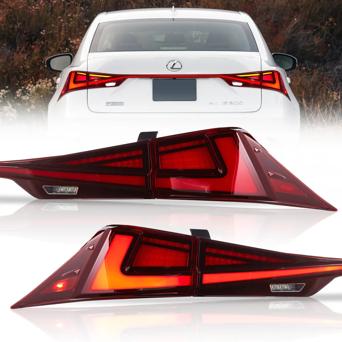 Clearance-2014-2019 lexus IS 250 200t 300h F Sport LED Red Taillights Canada