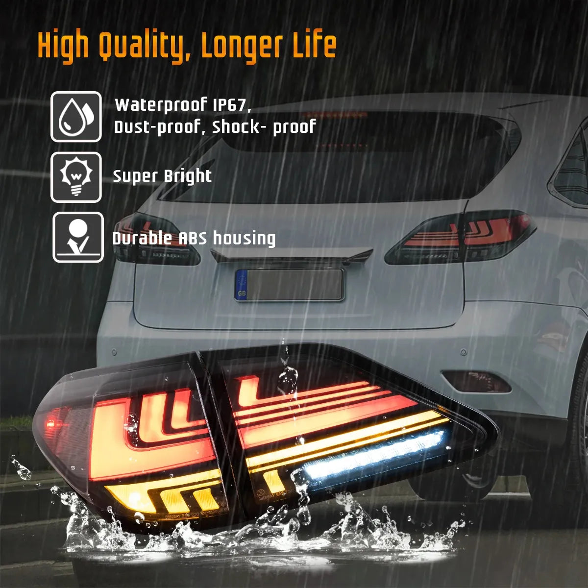 VLAND LED Taillights For 2010-2015 3rd gen. Lexus RX 350 400h 450h 450hL Canada