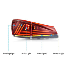 VLAND LED Tail Lights for 2006–2013 Lexus IS250 IS350 ISF IS300 220d 200d Canada