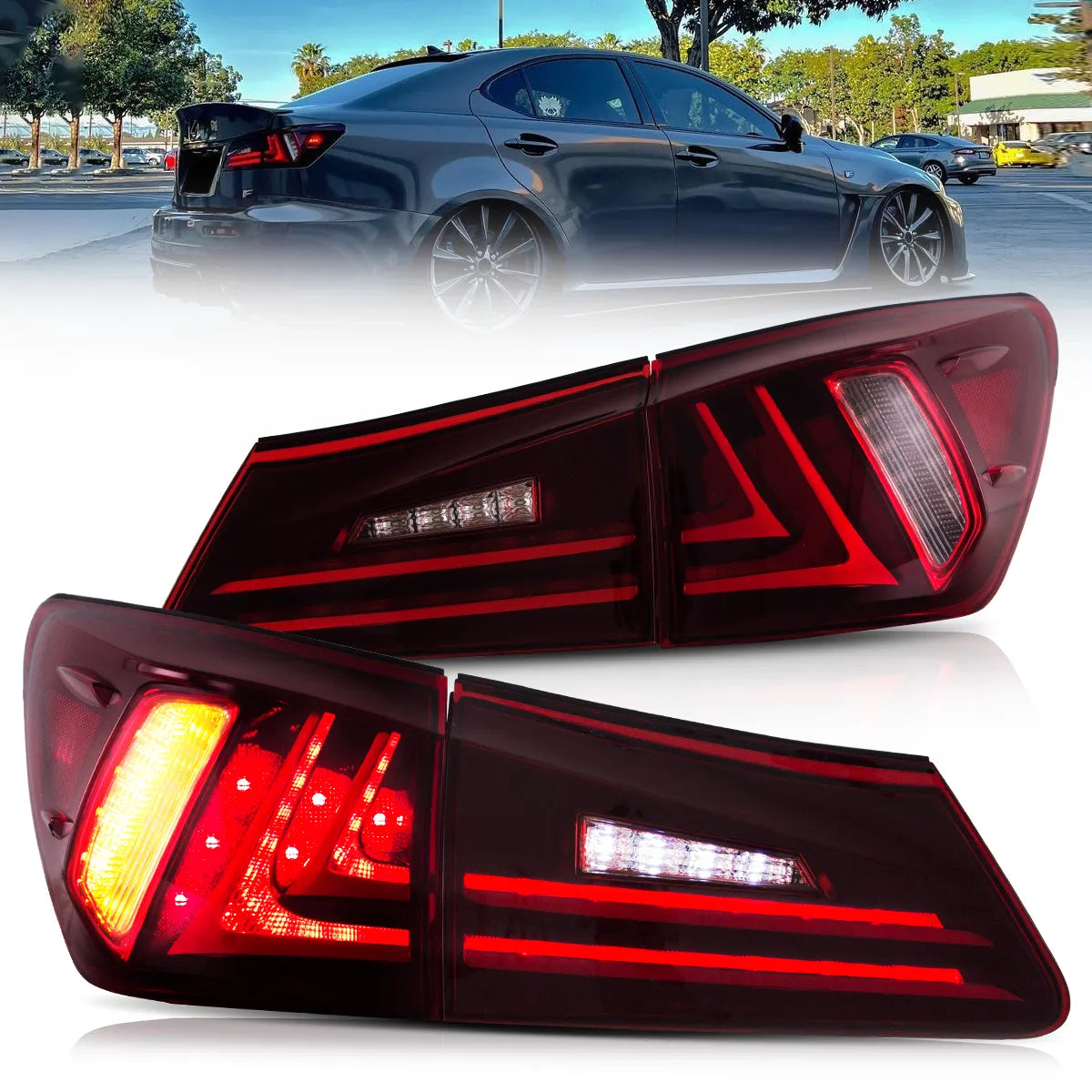 VLAND LED Tail Lights For 2006-2013 Lexus IS250 IS350 ISF IS200d IS220d(XE20) Canada