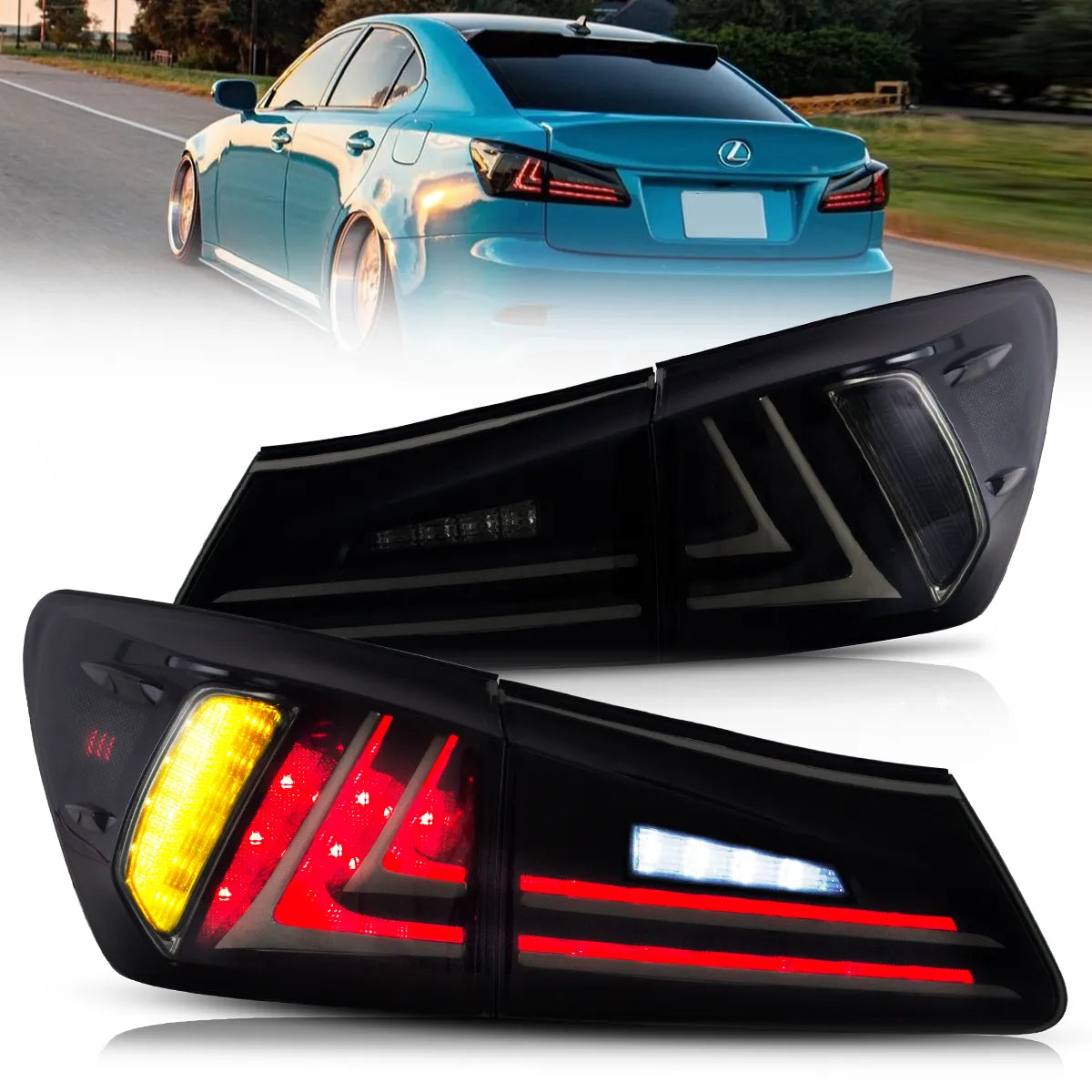 VLAND LED Tail Lights For 2006-2013 Lexus IS250 IS350 ISF IS200d IS220d(XE20) Canada