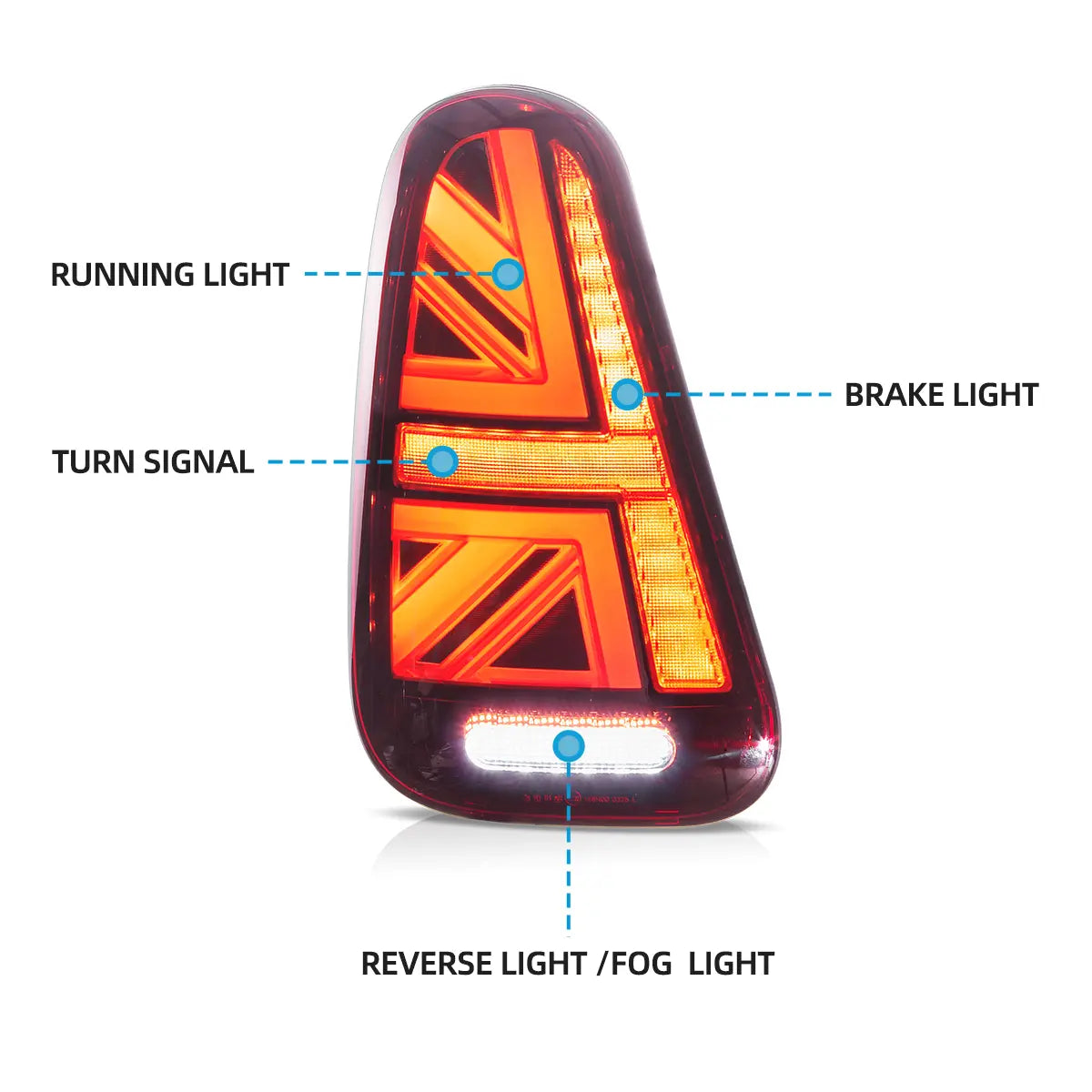 VLAND LED Taillights For 2001-2006 Mini Cooper R50 R52 R53
