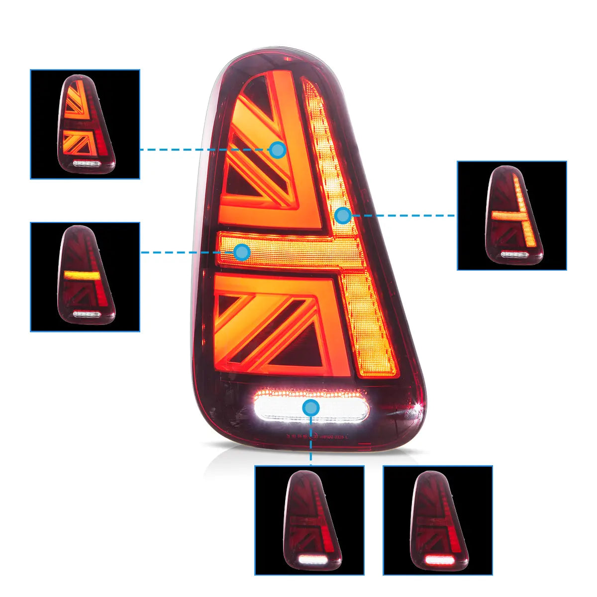 VLAND LED Taillights For 2001-2006 Mini Cooper R50 R52 R53