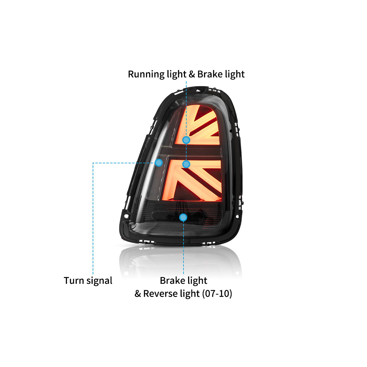 VLAND LED Tail Lights For 2007-2013 Mini Cooper R Series 2th Gen(R56-R59) Canada