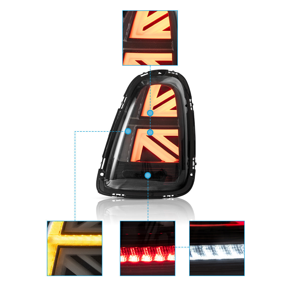 VLAND LED Tail Lights For 2007-2013 Mini Cooper R Series 2th Gen(R56-R59) Canada