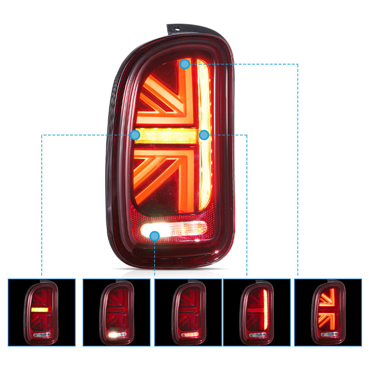 VLAND LED Taillights For 2007–2014 Mini Cooper Clubman R55 Canada
