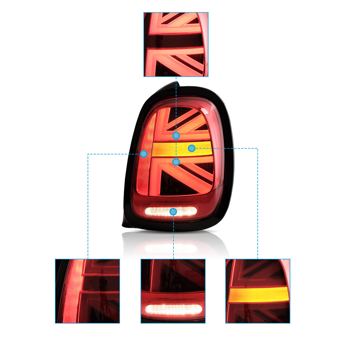 VLAND LED Tail Lights for 2014-2019 Mini Cooper Hatch F55 F56 F57 Canada