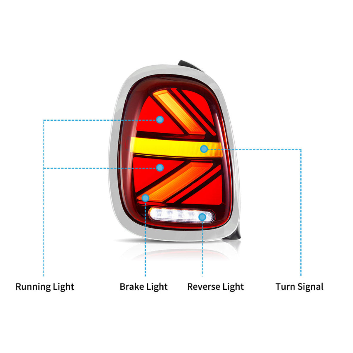 VLAND Full LED Taillights For 2014-2019 Mini Cooper Hatch F55 F56 F57 Canada