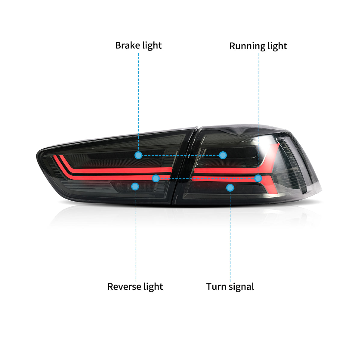 VLAND LED Tail Lights For 2008-2017 Mitsubushi Lancer / EVO X Canada