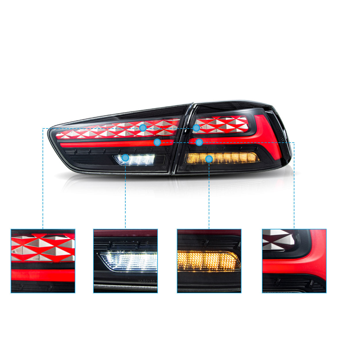 VLAND LED Tail lights For 2008-2017 Mitsubishi Lancer /EVO X Canada