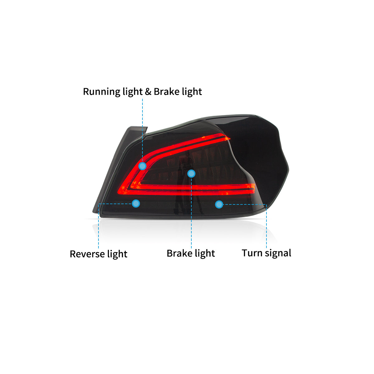 VLAND LED Tail Lights for 2015-2019 Subaru WRX & STI Canada