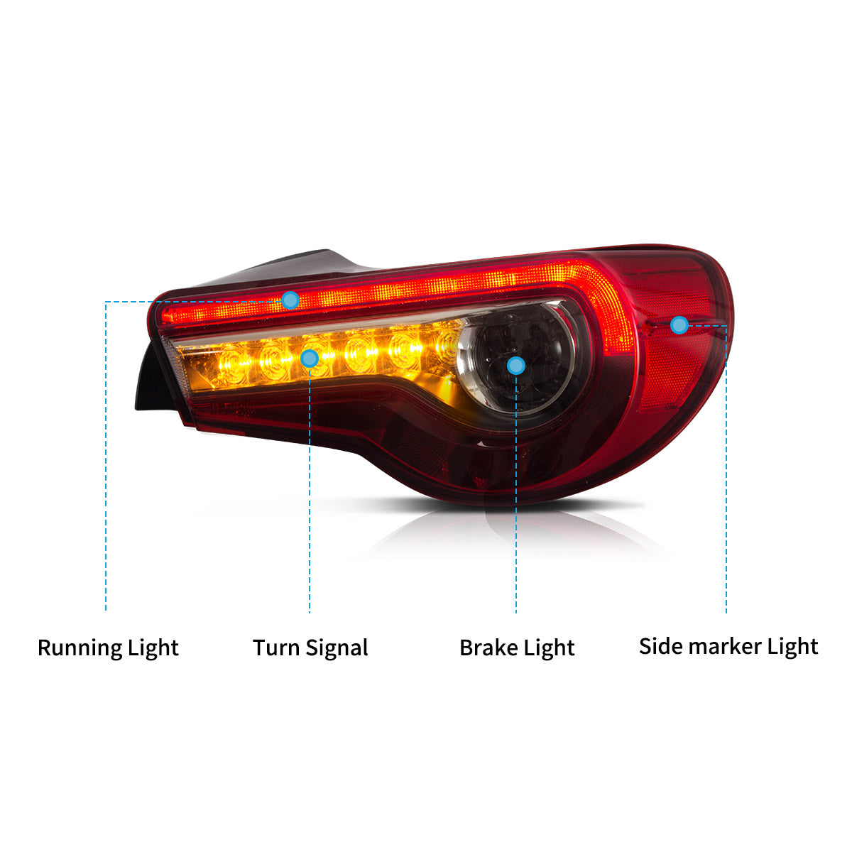 VLAND LED Tail Lights for 2012-2021 Toyota 86 & Subaru BRZ & Scion FR-S Canada