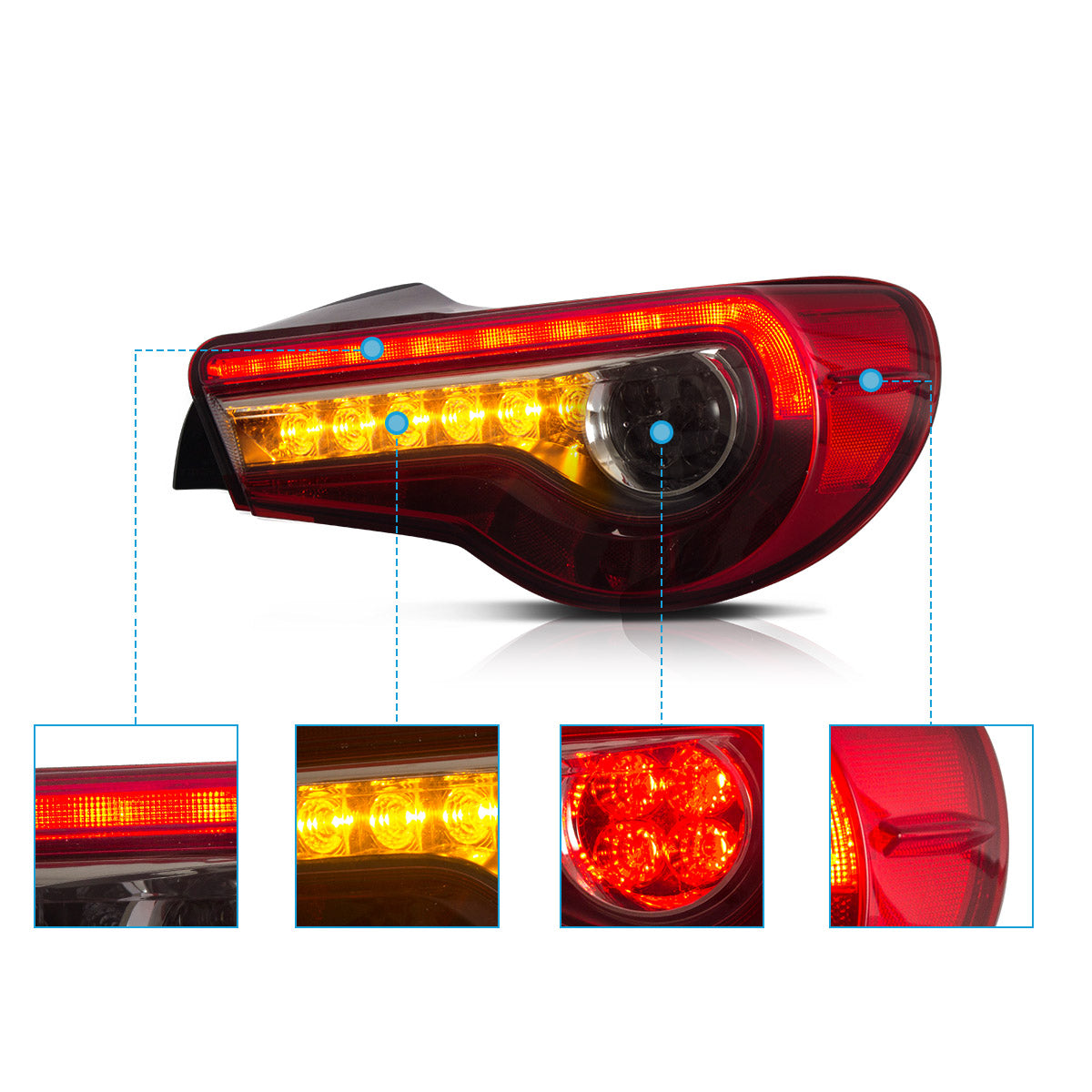 VLAND LED Tail Lights for 2012-2021 Toyota 86 & Subaru BRZ & Scion FR-S Canada