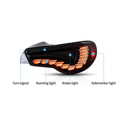 VLAND LED Tail Lights For 2012-2021 Toyota 86 & Subaru BRZ & Scion FRS [Dragon Style] Canada