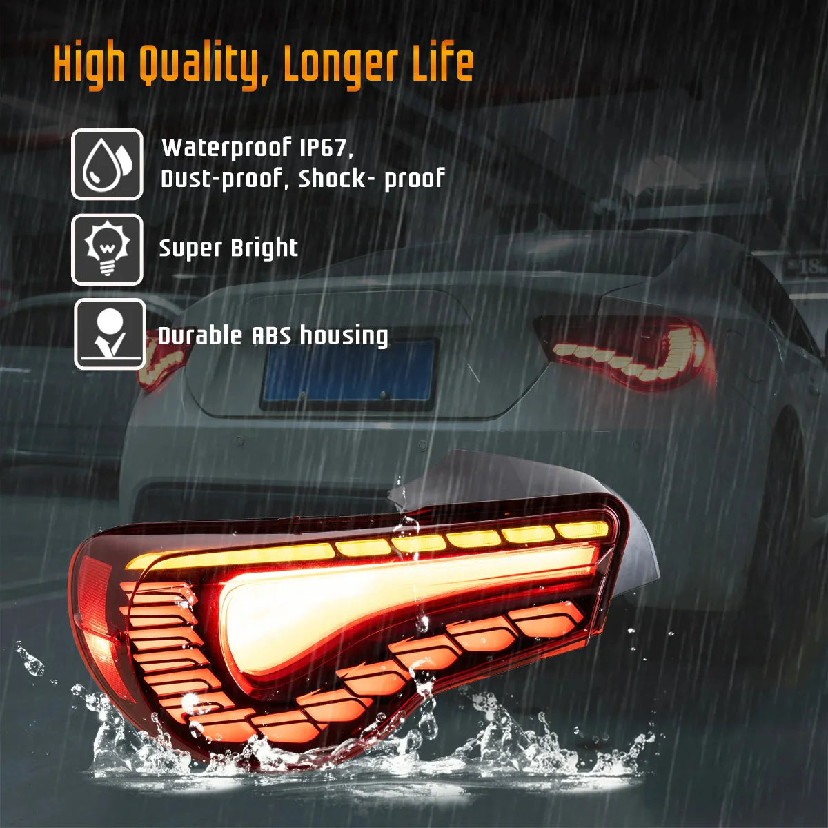 VLAND LED Tail Lights For 2012-2021 Toyota 86 & Subaru BRZ & Scion FRS [Dragon Style] Canada