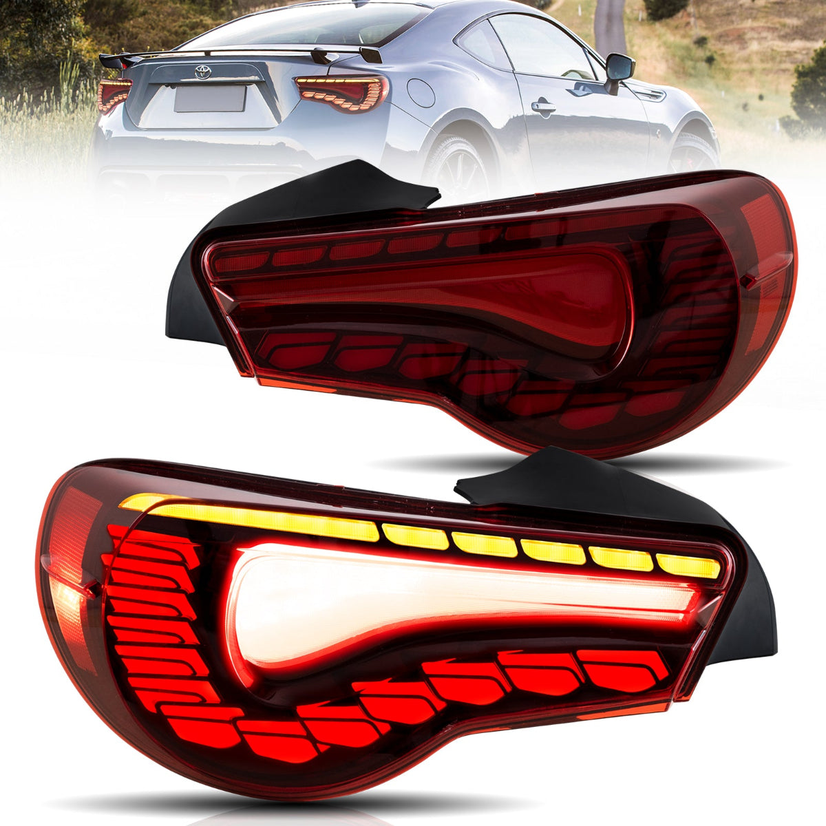 VLAND LED Tail Lights For 2012-2021 Toyota 86 & Subaru BRZ & Scion FRS [Dragon Style] Canada