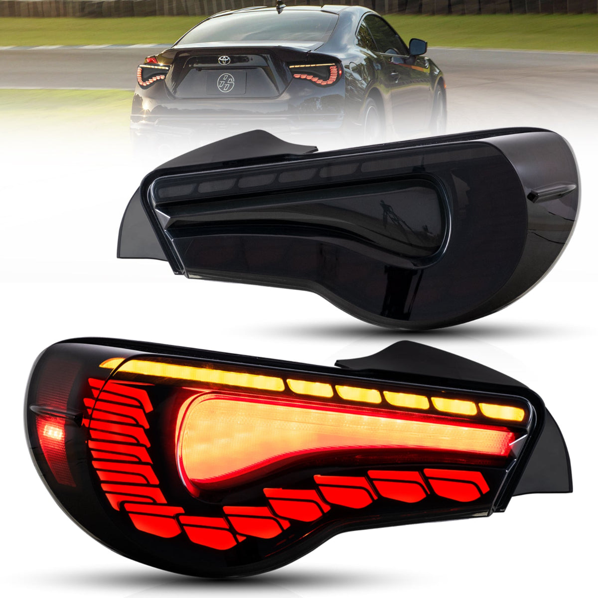 VLAND LED Tail Lights For 2012-2021 Toyota 86 & Subaru BRZ & Scion FRS [Dragon Style] Canada