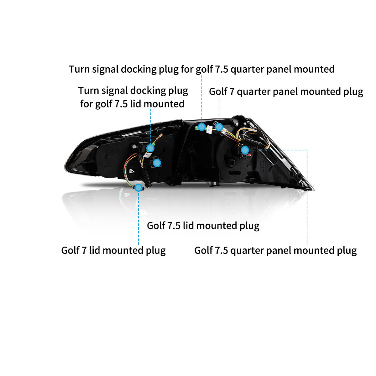 VLAND LED Tail Lights for 2013-2021 Volkswagen Golf MK7 & 7.5 Canada