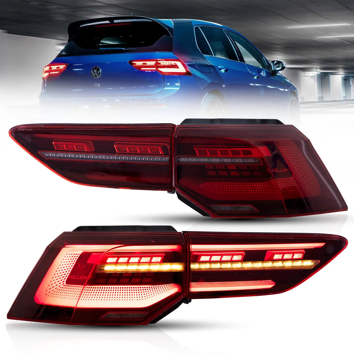 VLAND LED Tail Lights For 2020-2024 Volkswagen Golf Mk8 Canada