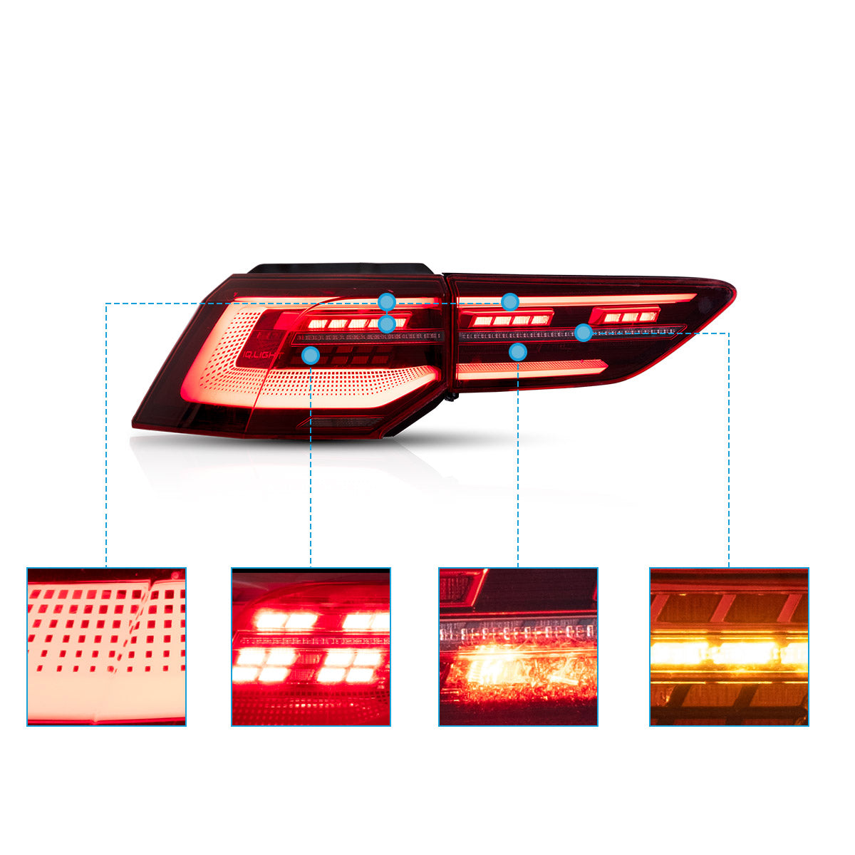 VLAND LED Tail Lights For 2020-2024 Volkswagen Golf Mk8 Canada