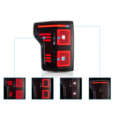 VLAND LED Dual Square Style Taillights For 2015-2020 Ford F150 13th Gen Canada